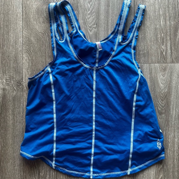 FP Movement by Free People Tops - Free People Movement Blue Double-Strap Women's Tank Top